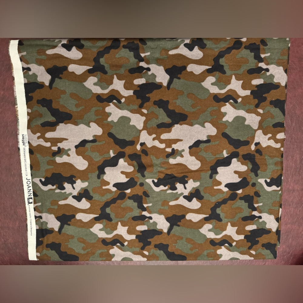 Joann Camouflage Flannel Fabric 2 YARDS